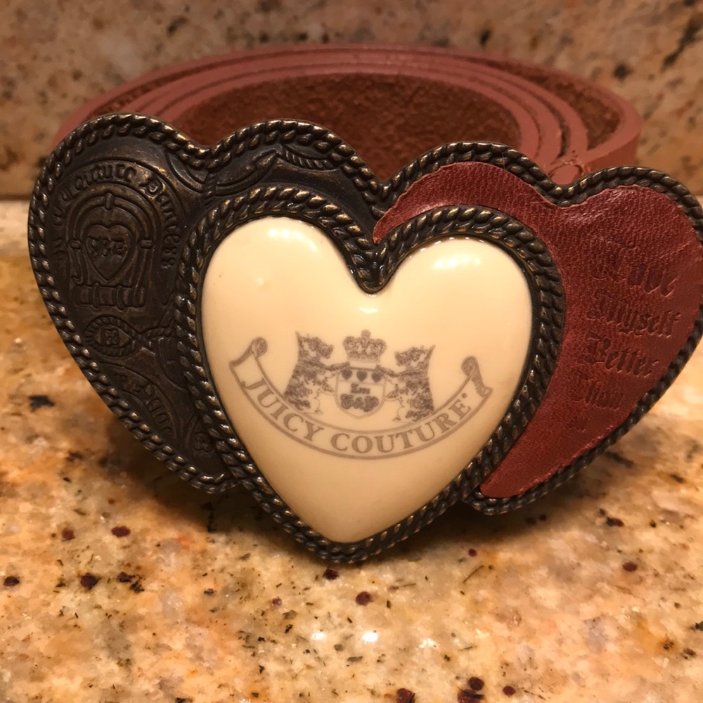 Juicy Couture Opal, Brass & Leather Belt